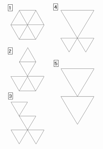 正三角形の数を減らす（解答例）